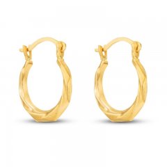 Children's Twisted Hoop Earrings 14K Yellow Gold