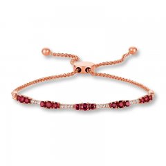 Le Vian Rhodolite Garnet Bolo Bracelet 14K Strawberry Gold