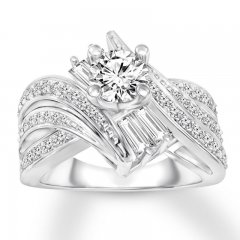 Diamond Engagement Ring 1 ct tw Round-cut 14K White Gold