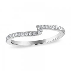 Diamond Wedding Band 1/6 ct tw Round-cut 14K White Gold