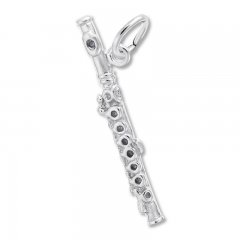 Flute Charm Sterling Silver