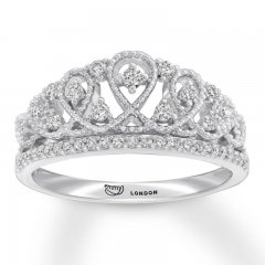 Emmy London Tiara Ring 1/3 ct tw Diamonds Sterling Silver