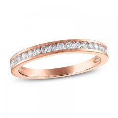 Diamond Wedding Band 1/3 ct tw Round-cut 14K Rose Gold