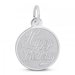 Happy Birthday Charm Sterling Silver