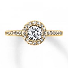 Diamond Engagement Ring 5/8 ct tw Round-cut 14K Two-Tone Gold