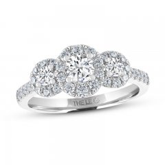 Leo Diamond Engagement Ring 1 ct tw Round-cut 14K White Gold