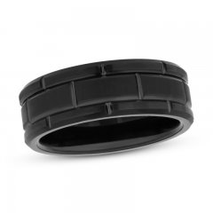 Wedding Band Black Tungsten