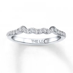 Leo Wedding Band 1/5 ct tw Round-cut 14K White Gold