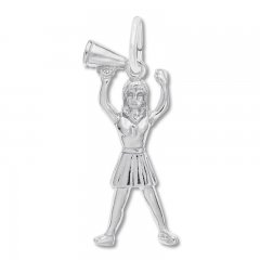 Cheerleader Charm Sterling Silver