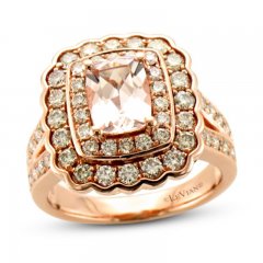 Le Vian Morganite Ring 1-1/4 ct tw Diamonds 14K Strawberry Gold