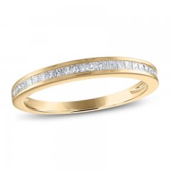 Diamond Wedding Band 1/3 ct tw Princess-cut 14K Yellow Gold