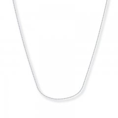 Cable Chain 14K White Gold 24" Length