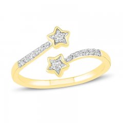 Diamond Star Toe Ring 1/8 ct tw 10K Yellow Gold