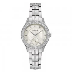 Bulova Phantom Mother-of-Pearl/Crystal Women's Watch 96L291