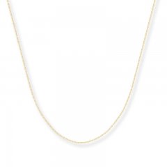 Box Chain Necklace 14K Yellow Gold 16" Length