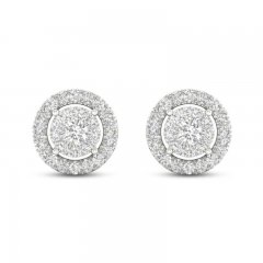 Diamond Stud Earrings 1/4 ct tw Round-Cut 10K White Gold