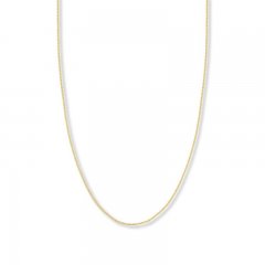 Adjustable 22" Box Chain 14K Yellow Gold Appx. .96mm