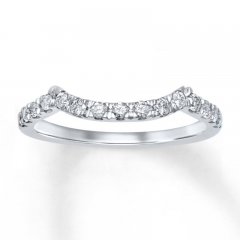 Wedding Band 1/3 ct tw Diamonds 14K White Gold