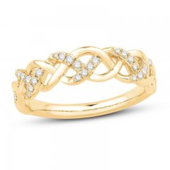 Diamond Anniversary Ring 1/6 ct tw Round-cut 10K Yellow Gold