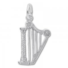 Harp Charm Sterling Silver