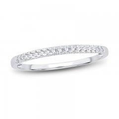 Diamond Wedding Band 1/10 ct tw Round-Cut 14K White Gold