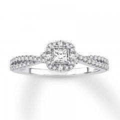 Diamond Engagement Ring 1/2 ct tw 14K White Gold