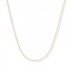 Cable Chain Necklace 14K Yellow Gold 20" Length