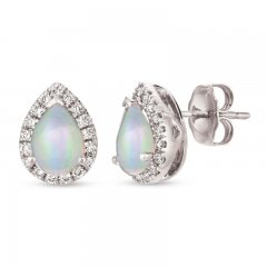 Le Vian Opal & Diamond Earrings 1/4 ct tw 14K Vanilla Gold