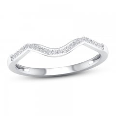 Diamond Wedding Band 1/15 ct tw Round-cut 10K White Gold