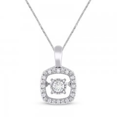 Unstoppable Love Necklace 1/10 ct tw Sterling Silver 19"