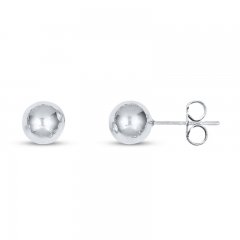 7mm Ball Earrings Sterling Silver