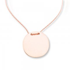 Disc Necklace 14K Rose Gold