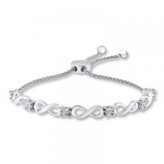 Bolo Bracelet Infinity Symbols Sterling Silver