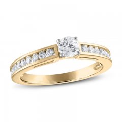 Diamond Engagement Ring 5/8 ct tw Round-cut 14K Yellow Gold