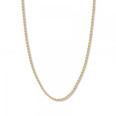 20" Textured Rope Chain 14K Yellow Gold Appx. 3mm