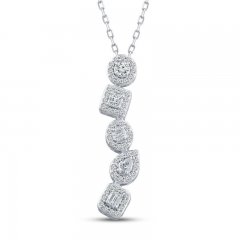 Everything You Are Diamond Necklace 1/2 ct tw 10K White Gold 18"