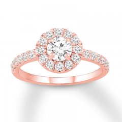 Diamond Engagement Ring 1 ct tw Round-cut 14K Rose Gold