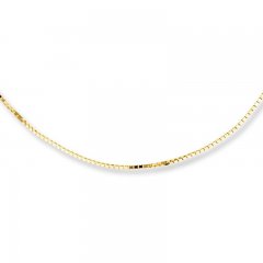 Box Chain Necklace 10K Yellow Gold 22" Length