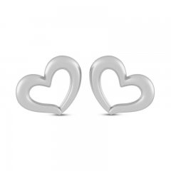 Heart Earrings Sterling Silver