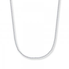 Box Chain 14K White Gold 18" Length