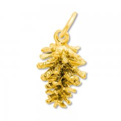 Pine Cone Charm 14K Yellow Gold