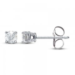 Diamond Earrings 3/4 ct tw Round-cut 14K White Gold