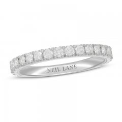 Neil Lane Diamond Wedding Band 5/8 ct tw Round-cut 14K White Gold