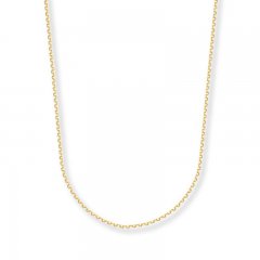 Cable Chain Necklace 14K Yellow Gold 20" Length