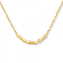 Triple Bar Necklace 14K Yellow Gold