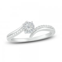 Diamond Promise Ring 1/20 ct tw Round-cut 10K White Gold