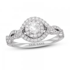 Neil Lane Diamond Engagement Ring 3/4 ct tw Round-cut 14K White Gold