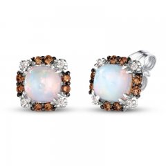 Le Vian Opal Earrings 1/8 ct tw Diamonds 14K Vanilla Gold