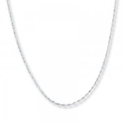 Singapore Chain 14K White Gold 18" Length