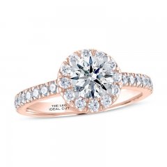 THE LEO Ideal Cut Diamond Engagement Ring 1-1/3 ct tw 14K Rose Gold